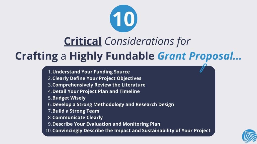 Crafting a Grant Proposal: 10 Ways to Make it Highly Fundable